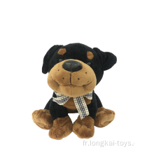 Peluche Chien Noir Et Marron